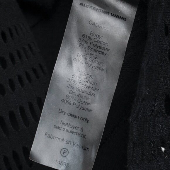 T by Alexander Wang PF/16 Black Stretch Jacquard Tank Top - Picture 8 of 8